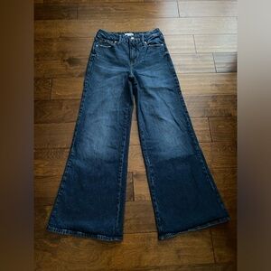 GOOD AMERICAN Women’s Good Petite Palazzo Wide Leg Jeans Blue Denim Sz 6/28